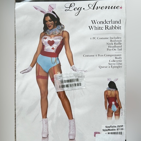 A Very Important Date Bunny Wonderland White Rabbit Costume - Picture 5 of 5